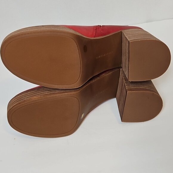 Lucky Brand Womens LK-Oxina Platform Boots 9.5 M Red Dahlia Hario Leather NWT - Picture 10 of 16